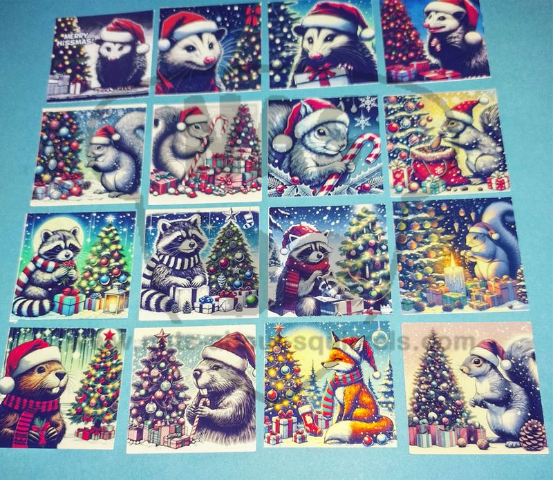 Assorted Wildlife Holiday Stickers