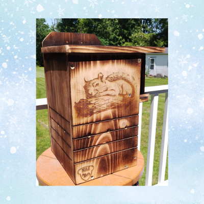 Engraved Squirrel Nesting Boxes