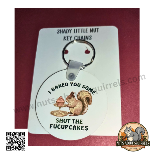 Gladys&#39;s I Baked You Some Shut The Fuckupcakes Key Chain &amp; Cranky Sticker Bundle #1