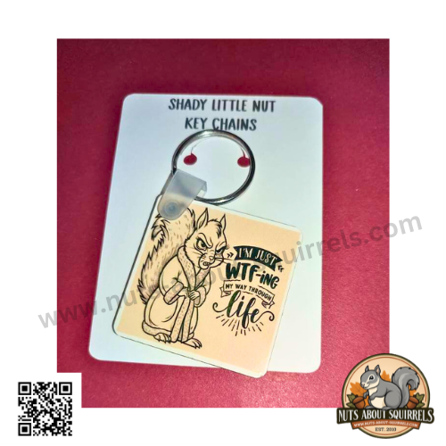 Gladys&#39;s Wtfing My Way Through Life Key Chain &amp; Cranky Sticker Bundle