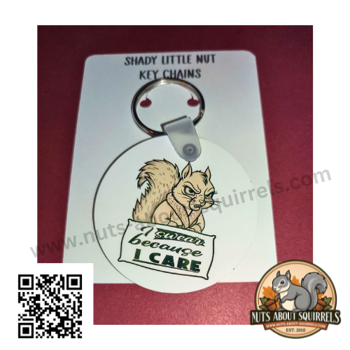 Gladys&#39;s I Swear Because I Care Key Chain &amp; Cranky Sticker Bundle