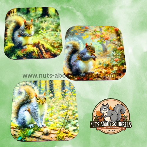 Set of Three Squirrel Magnets