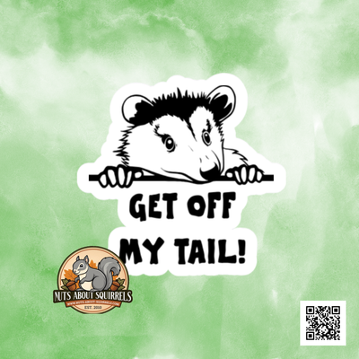 Get Off My Tail Opossum Sticker – Funny Possum Car Decal | Animal Humor Gift