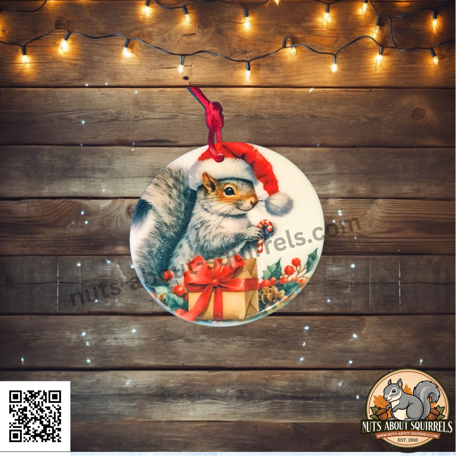 Ceramic Squirrel Ornaments