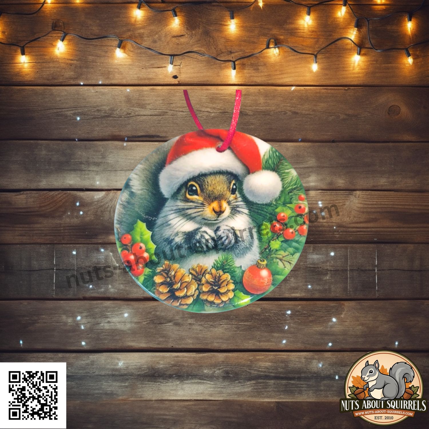 Ceramic Squirrel Ornaments