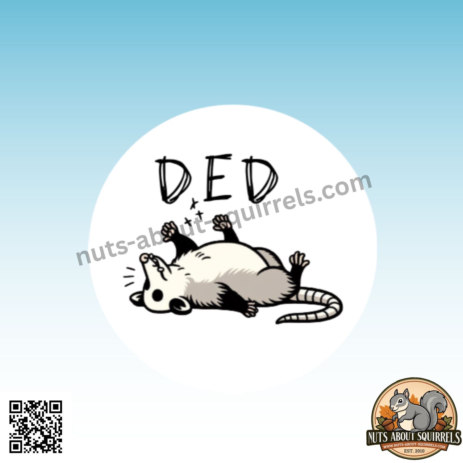 3.5&quot; Funny Opossum Sticker – Opossum Decal for Laptops, Journals, Car Window. &amp; More