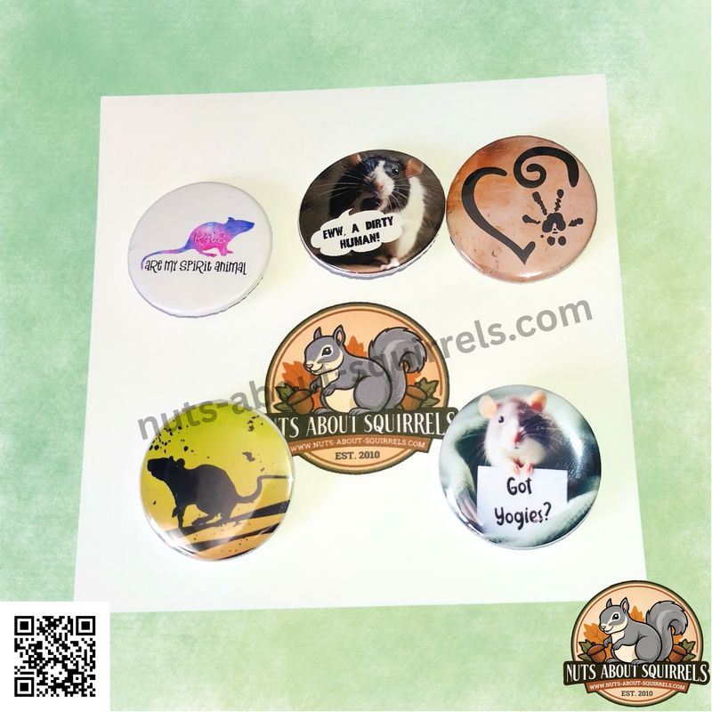 Rat-Themed 1.25&quot; Buttons – Cute, Funny, and Sassy Designs for Rat Lovers