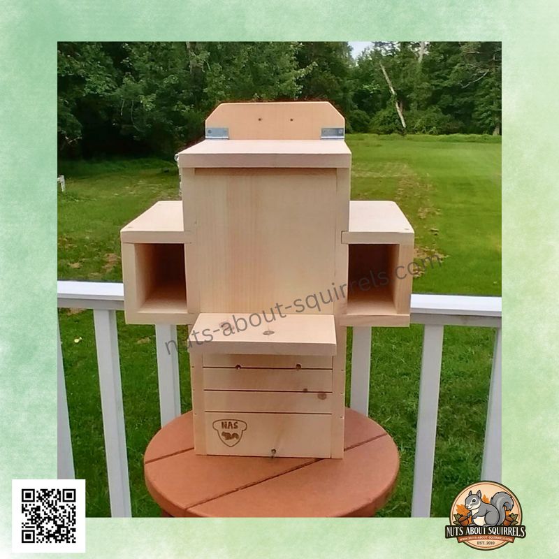 Gray  Camera Ready Squirrel Nest Box – Wildlife Rehab-Approved Condo | Handmade  Fox Squirrel House – Camera Not Included