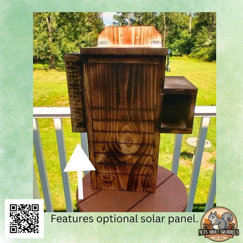 Wildlife Rehab-Approved Squirrel Nest Box with Wireless Camera – Handmade Nesting Shelter with Real-Time Monitoring