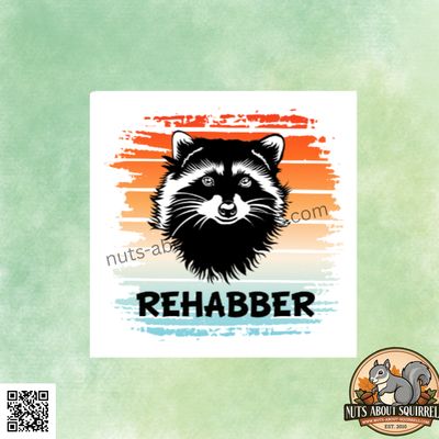 Raccoon Rehabber Sticker – Full-Color– Weather-Resistant–3.5&quot; Decal