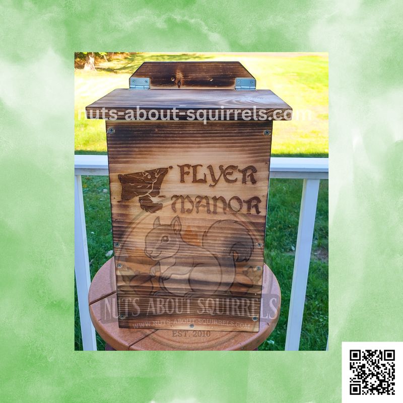 Flying Squirrel Manor Nest Box – Wildlife Rehab-Approved Shelter -Handmade Large Cavity Squirrel House for Northern or Southern Species
