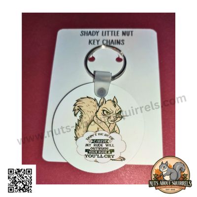 Gladys's Don't Try to Out Rude Me! Key Chain &amp; Cranky Sticker Bundle