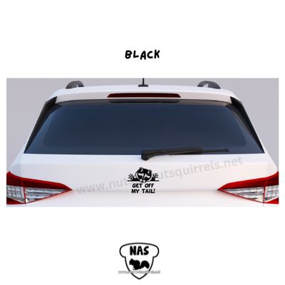Get Off My Tail Raccoon Vinyl Decal