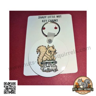 Gladys's Despite the Look on my Face, You're Still Talking Key Chain &amp; Cranky Sticker Bundle