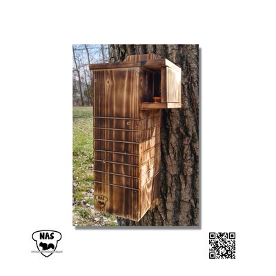 Flying Squirrel Tower Nest Box – Scorched Finish –  Wildlife Rehab-Approved Shelter for Northern or Southern Flying Squirrels