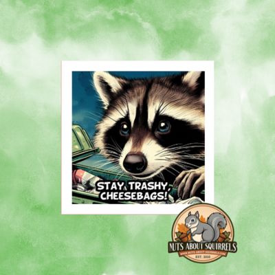 Stay Trashy, Cheesebags!  Raccoon Sticker