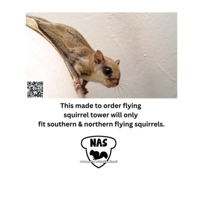 Flying Squirrel Nest Box Condo – Handmade Pine Shelter for Northern or Southern Flying Squirrels – Wildlife Rehab Approved