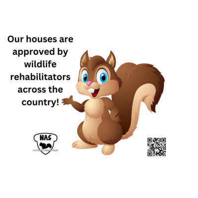 Wildlife Rehab Approved Squirrel Nest Box – Available for Gray Squirrels-Fox Squirrels-Red Squirrels-Flying Squirrels