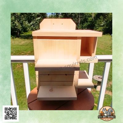 Wildlife Rehab‑Approved Squirrel Condo with Four Lounging Porches