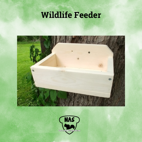 Open Tray Platform Feeder for Squirrels, Birds, and Wildlife -Handmade, Easy-Clean Design