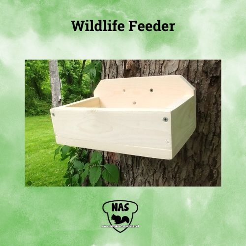 Open Tray Platform Feeder for Squirrels, Birds, and Wildlife -Handmade, Easy-Clean Design