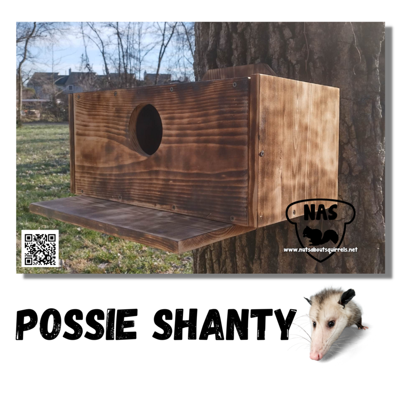 Opossum Nest Box Cam – Handmade Outdoor Shelter for Wildlife Rehab or Backyard Habitat