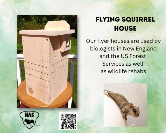 Flying Squirrel Nest Box Condo –Buy Three Get the Fourth Free- Handmade Pine Shelter for Northern or Southern Flying Squirrels