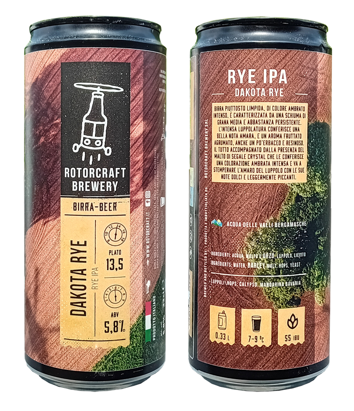 Dakota Rye - Rye IPA, 12/24 Lattine Sleek 0.33L