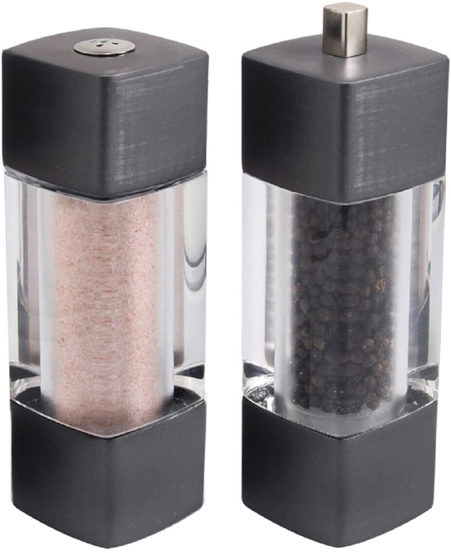 Pepper Salt Mill Set Soho Gun Metal
