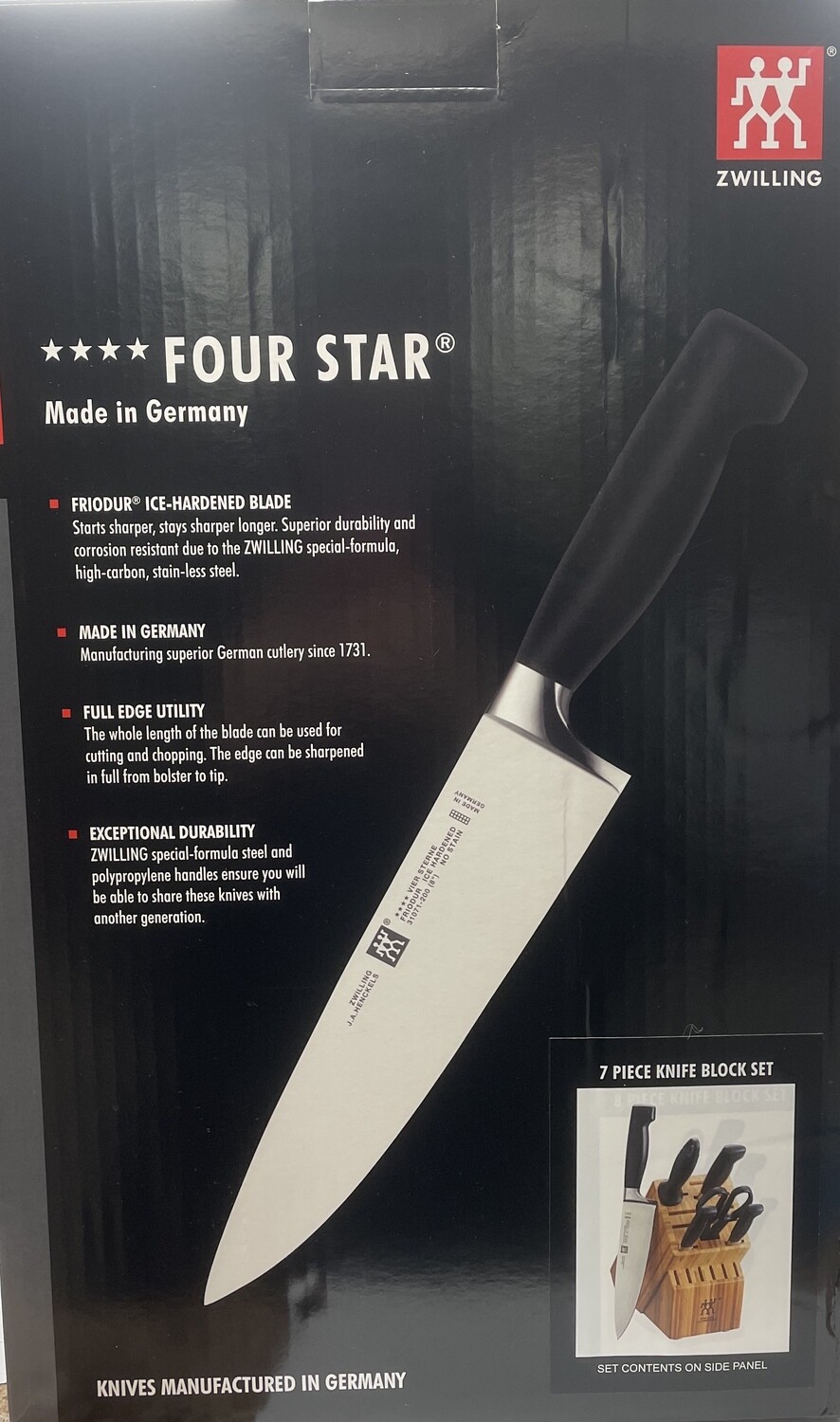 Knife Set Four Star 7 pc/w block