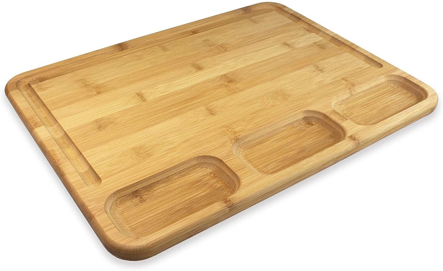 19&quot; 3-Well Charcuterie Cutting Board