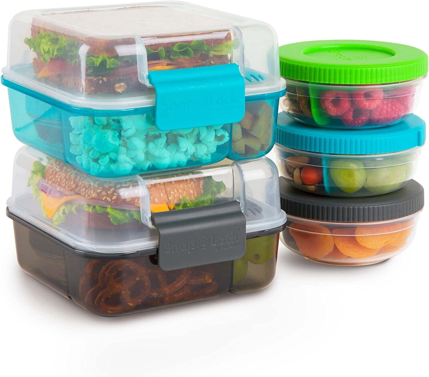 14 Pc Snap &amp; Lock Lunch Set