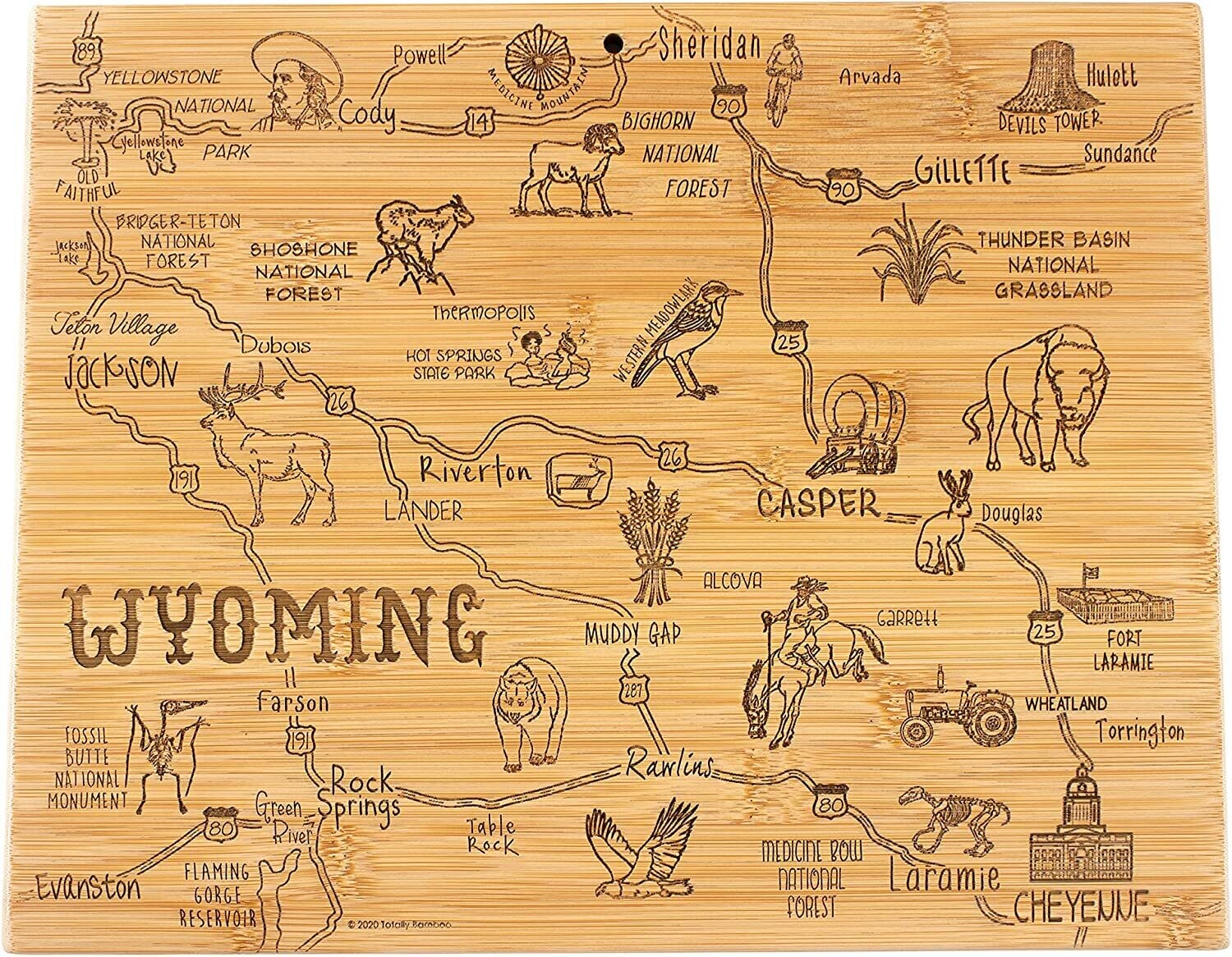 Destination Wyoming Cutting Board
