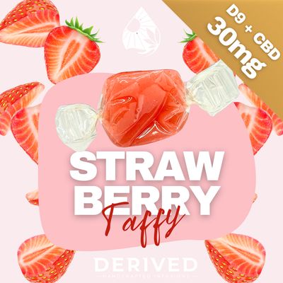 Derived Creations - Strawberry Taffy 2:1 Single 20mgTHC:10mgCBD Main Image