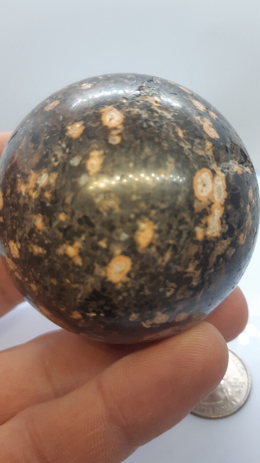 Orbicular Ocean Jasper Sphere