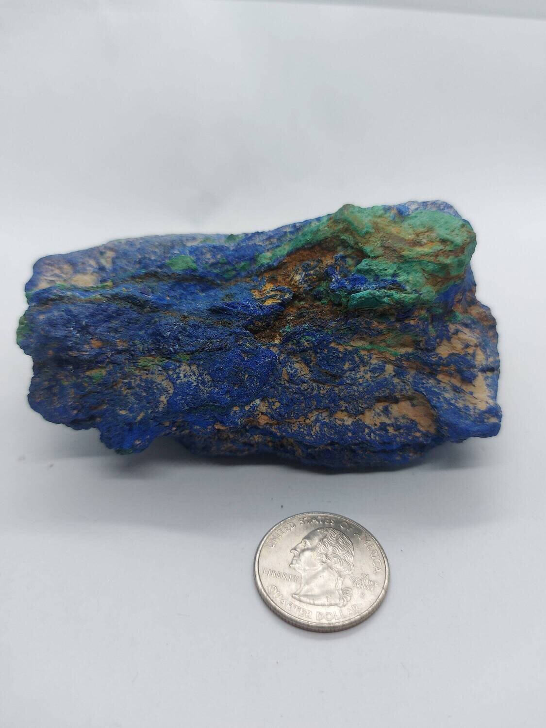 Azurite with Malachite