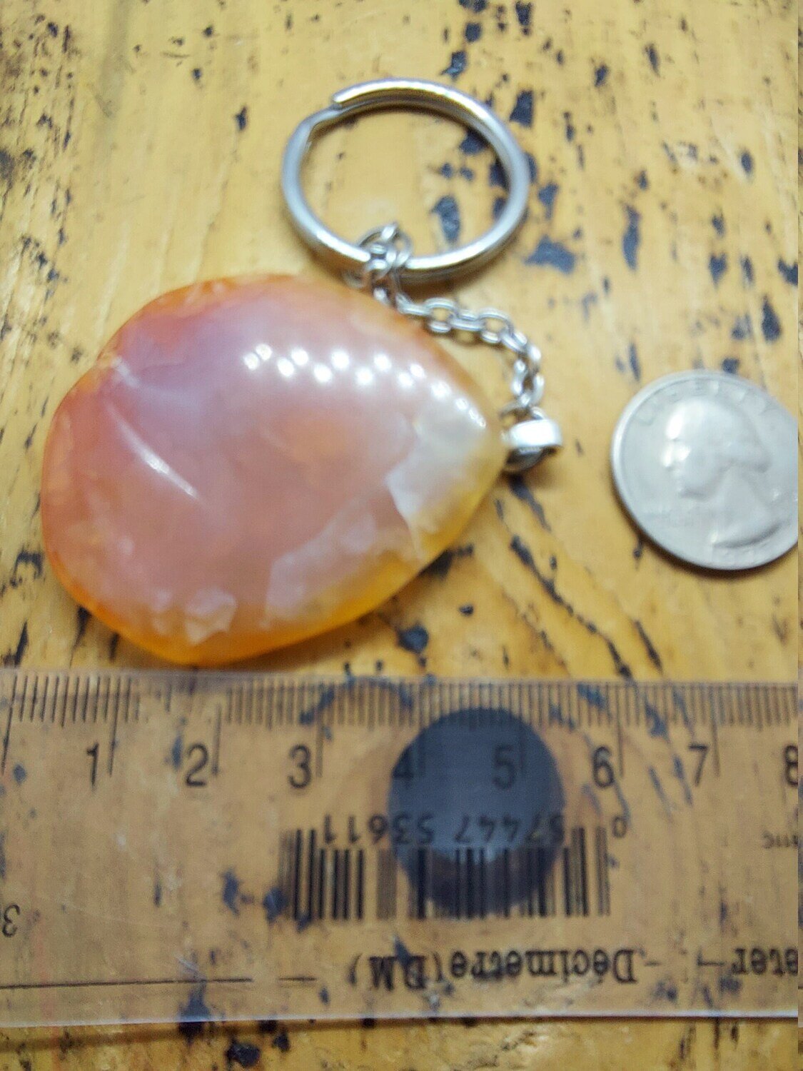 Agate keychain