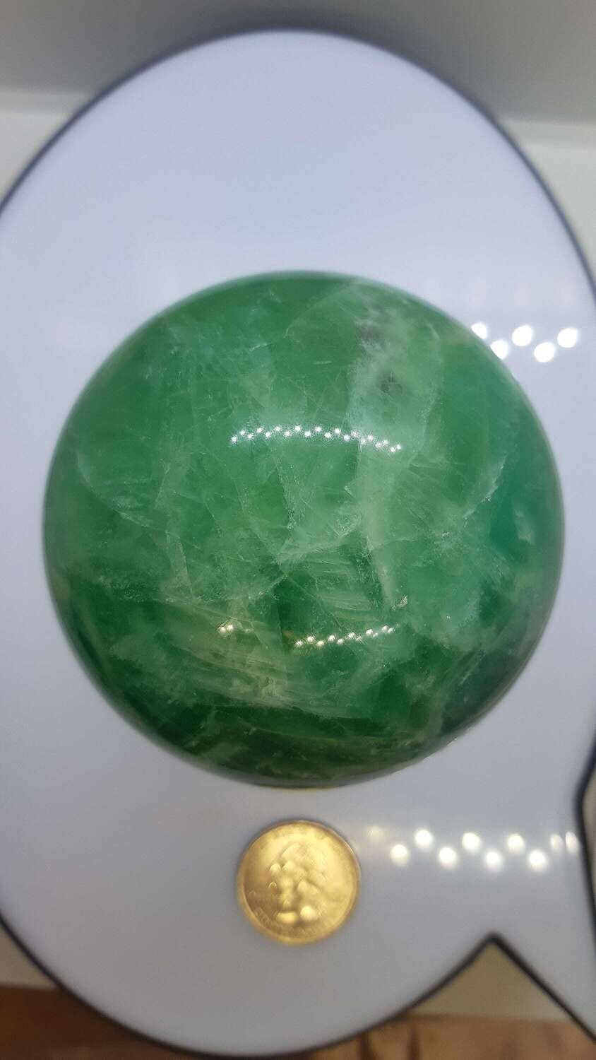 Green Fluorite Sphere