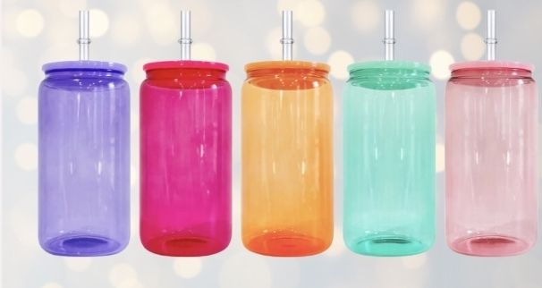 Full color jelly glass can