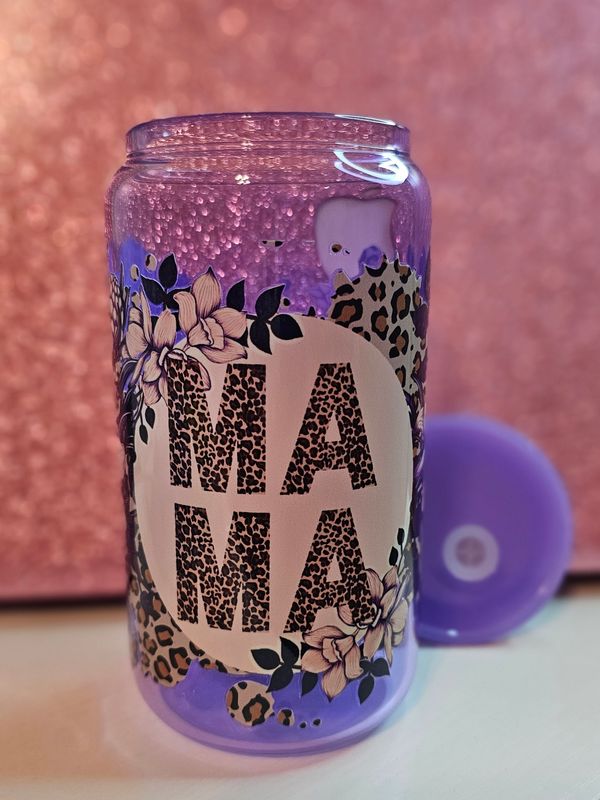 Purple Mama glass can