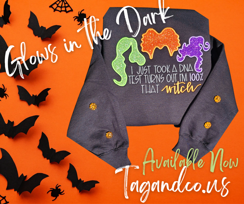 Hocus Pocus Inspired Glow-in-the-Dark Embroidered Sweatshirt 