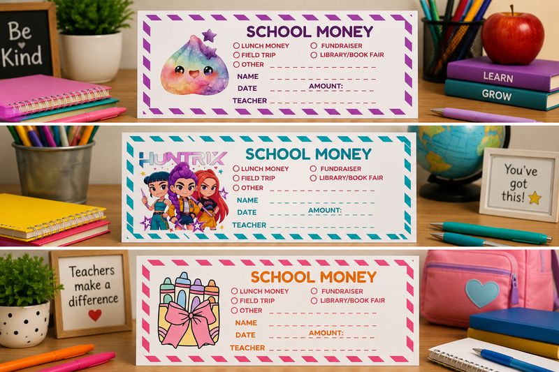 School Money Envelopes