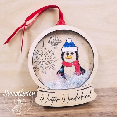 Shaker Penguin Ornament