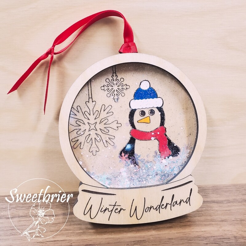Shaker Penguin Ornament
