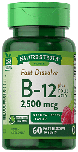 Nature's Truth Vitamin B-12 2,500 MCG Plus Folic Acid (Fast Dissolve)