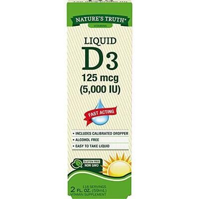Nature's Truth Liquid Vitamin D3 125 MCG (5,000 IU)