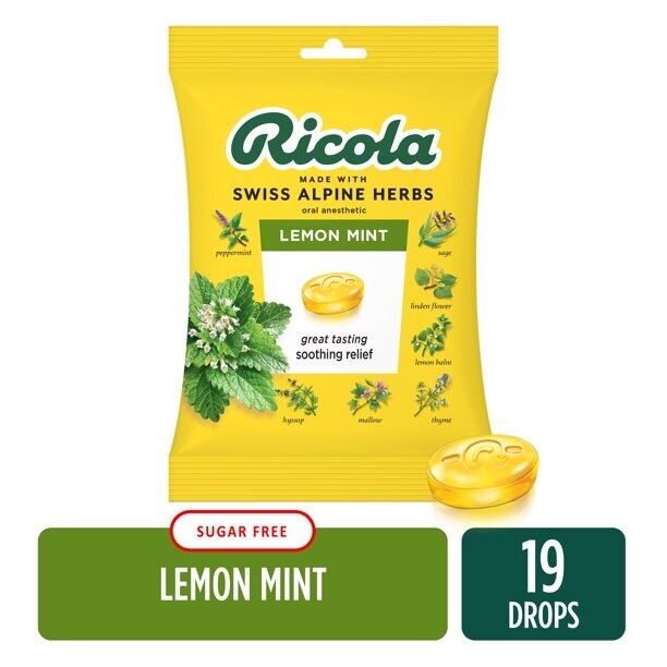 Ricola Cough Drop Lemon Mint