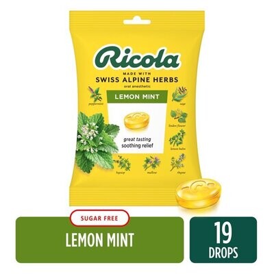 Ricola Cough Drop Lemon Mint