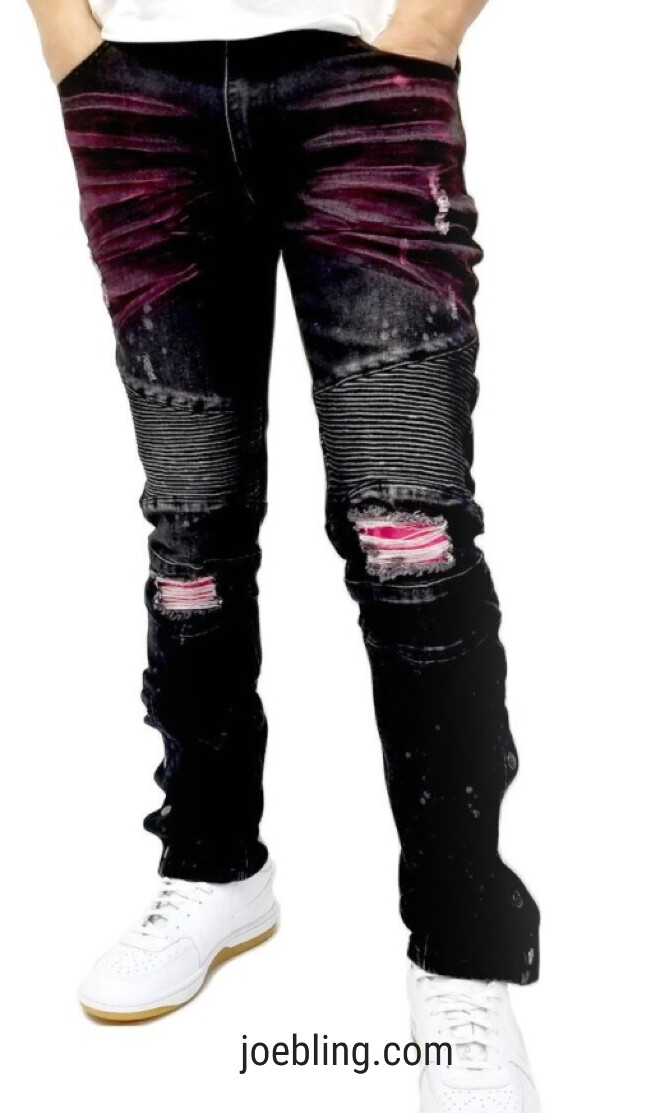 URBAN DENIM - BIKER RIPPED SPANDEX