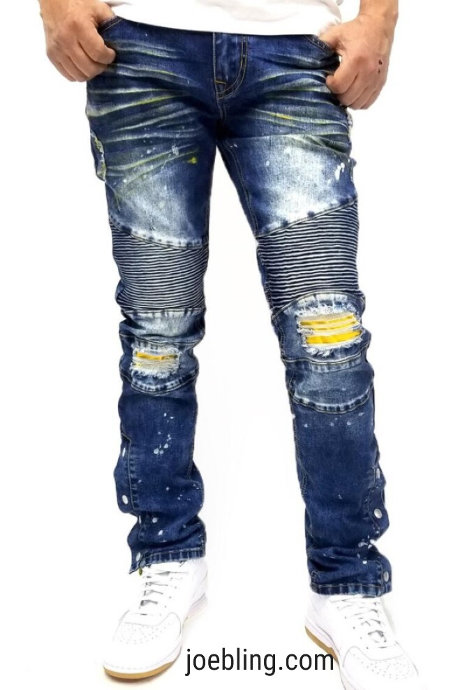URBAN DENIM - BIKER RIPPED SPANDEX